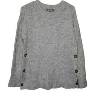 Marled Reunited cable knit side buttons Sweater